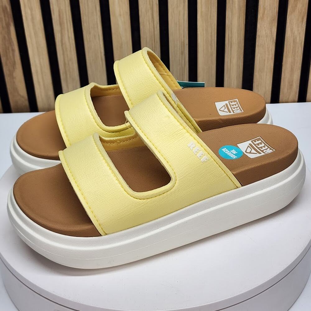 NEW - REEF Cushion Bondi 2 Bar Women’s Platform Sandals Pale Banana Size 8 - Picture 5 of 8